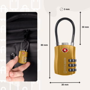 ADVNTravel® - Reisslot - Slot - TSA kofferslot - tasslot - Hangslot - 3 Cijferig - Cijferslot - 2 stuks - Geel - Afbeelding 4